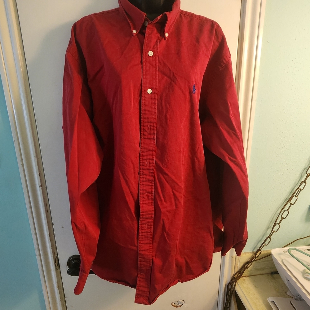 Ralph Lauren red button down, XL